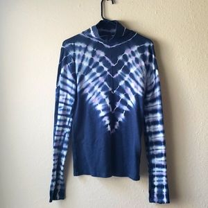 NEW FREE PEOPLE Tye Dye Mock Neck